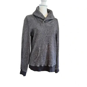 FUNDAMENTAL COAST LOS ANGELAS COWEL BUTTON NECK KNIT PULLOVER SIZE MEDIUM